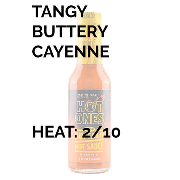 HOT ONES Buffalo Sauce, Mild Hot Sauce with Cayenne Pepper, 5 fl oz Bottle, 3-Pack