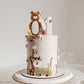 Forest Woodland Animal Cake Toppers Fox Bear Deer Flower Cake Decorations For Oh Baby Woodland Themed Birthday Party (Leaves)