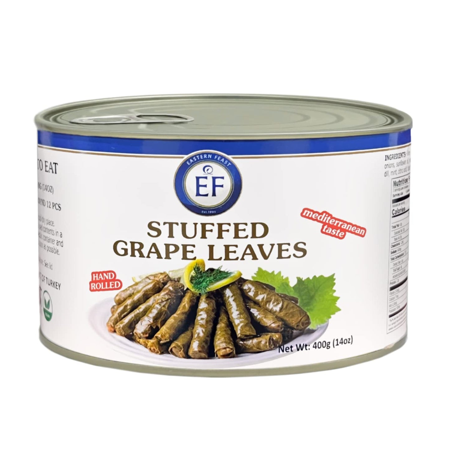 Eastern Feast - Stuffed Grape Leaves, 14 oz (400g) Vegan Suitable
