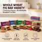 Whole Wheat Fig Bars 5 Flavor Variety Pack  Healthy Breakfast Fig Bars Variety Pack - 2 oz Bars 18 Pack