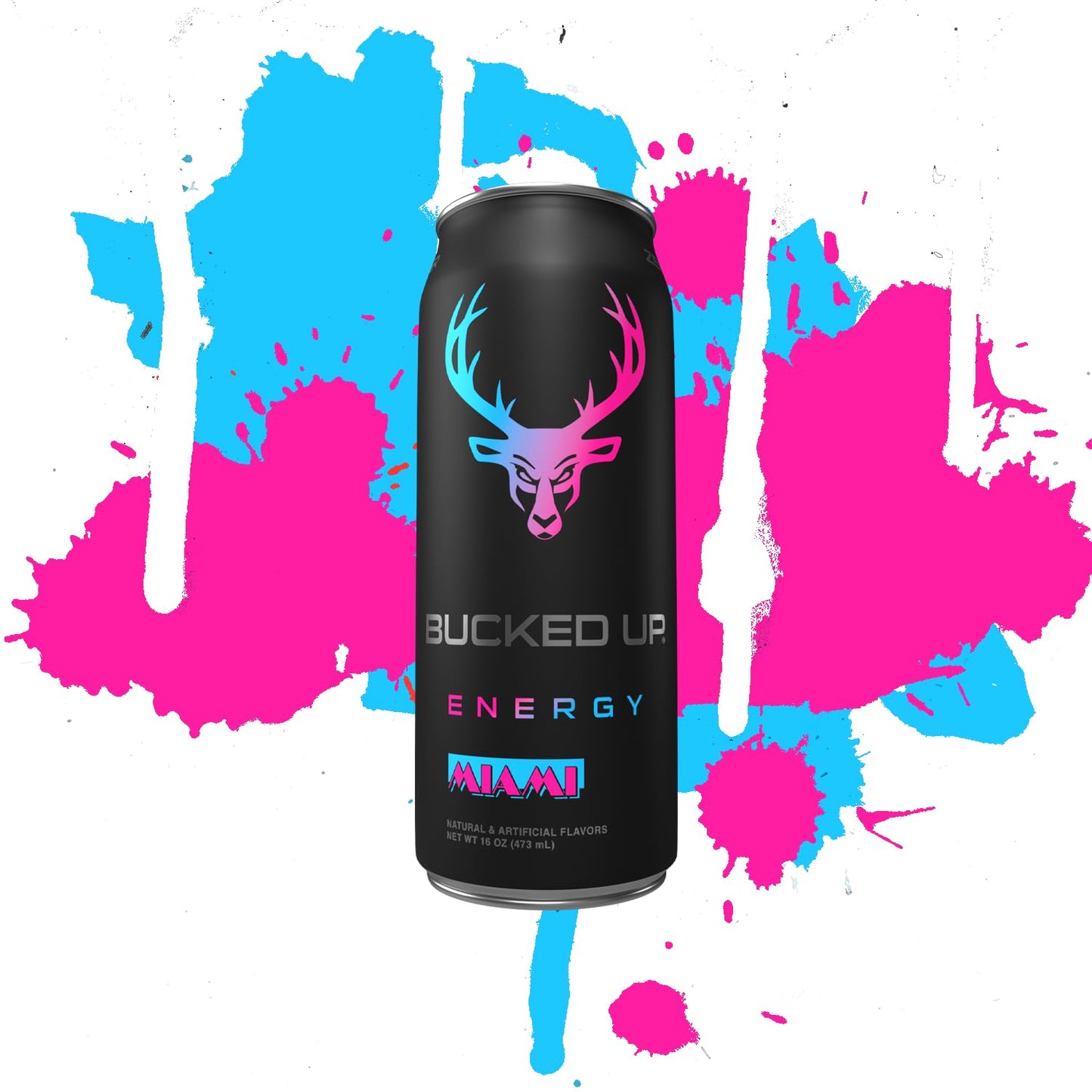 Bucked Up Energy Drink 300mg - Gym N' Juice Flavor - 12 Pack (Miami)