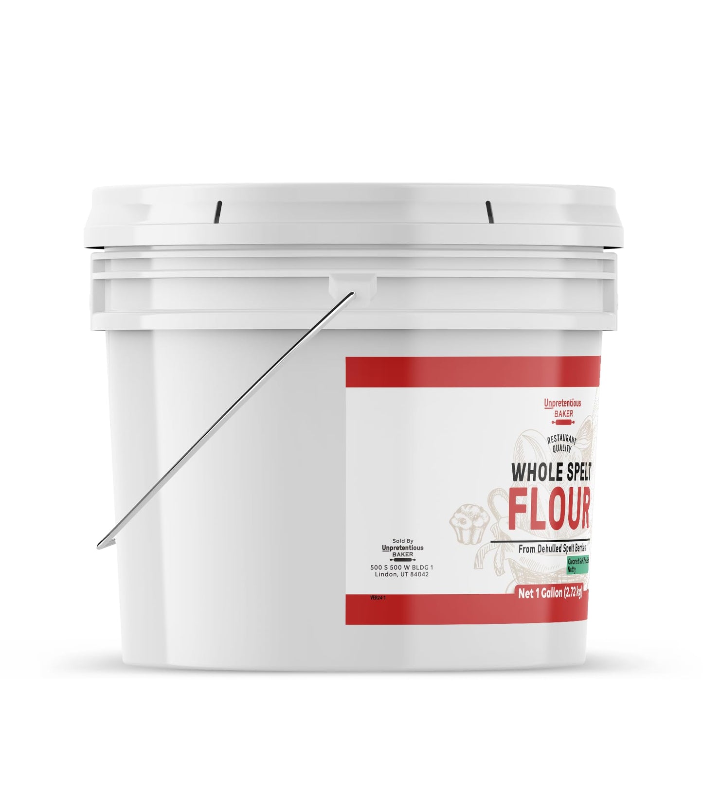 Unpretentious Whole Spelt Flour, 1 Gallon, Light & Airy Flour, From Dehulled Spelt Berries