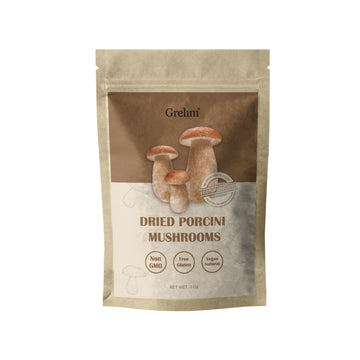 Grelim Dried Porcini Mushrooms, New Season Sun Dried Wild Porcini All Natural, Vegan, Easy Preparation And Rehydrate Ideal For S