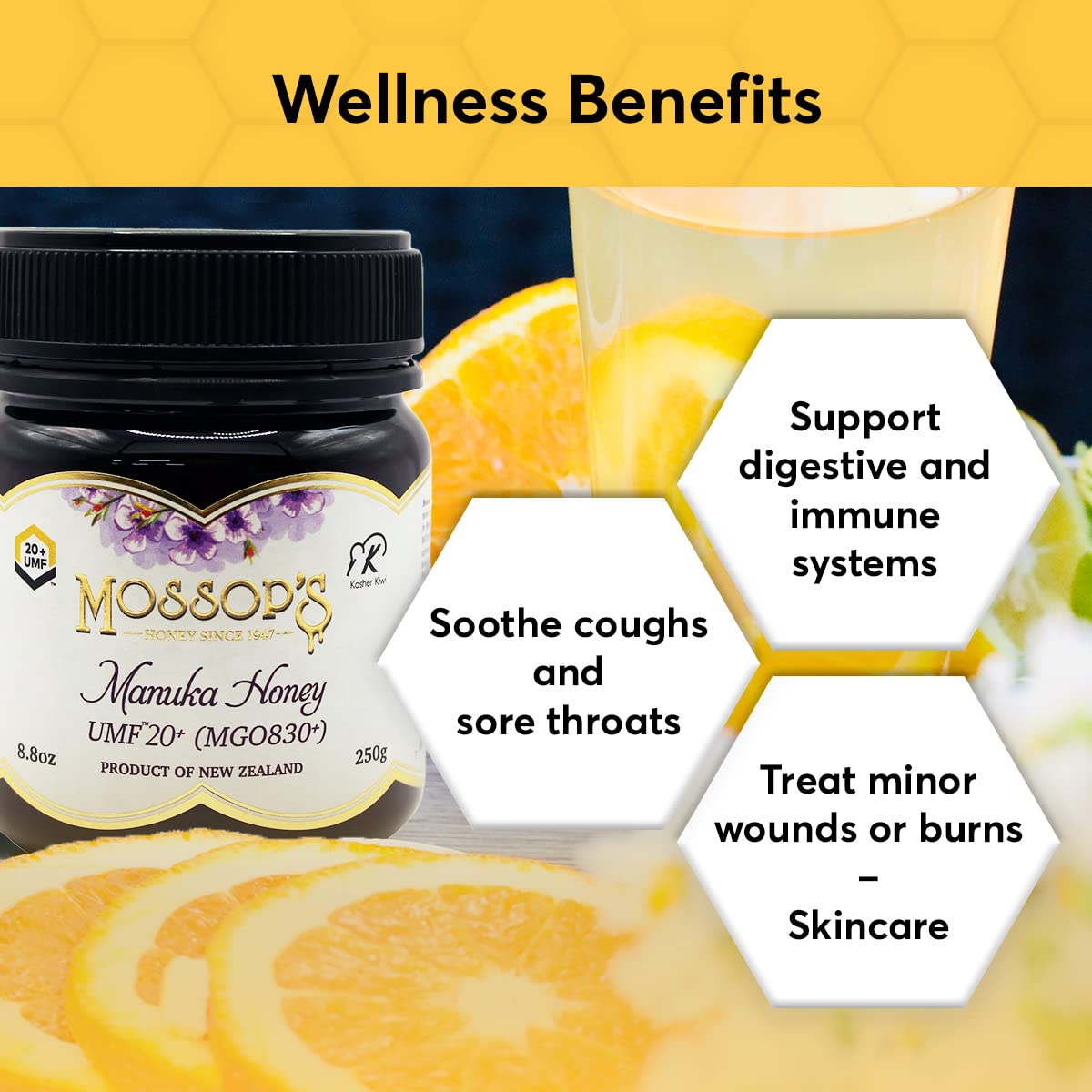 P.R.I Mossop'S Manuka Honey Umf 20+/Mgo 830+, New Zealand Raw Monofloral Manuka Honey (250G/8.8Oz)