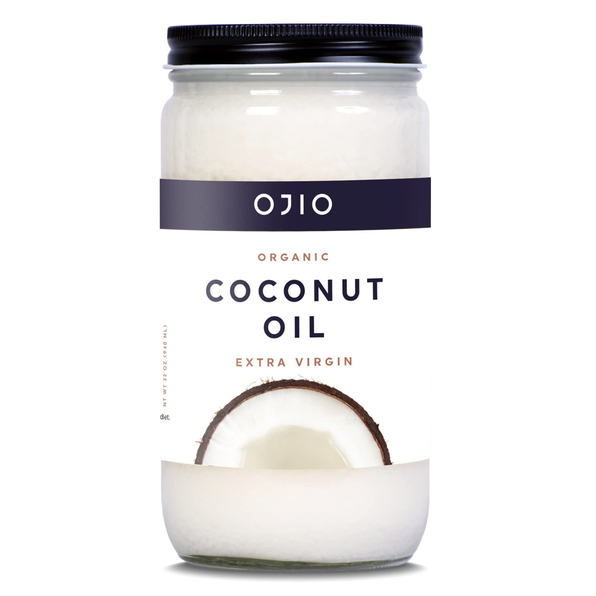 Ojio Virflavor Blend Coconut Oil - Unrefined Cold Pressed Extra Virflavor Blend Coconut Oil For Cooking  Baking  Skin & Hair Care - Gluten-Free  Low-Carb  Keto & Paleo Friendly - 32 Fl Oz (Pack Of 1)