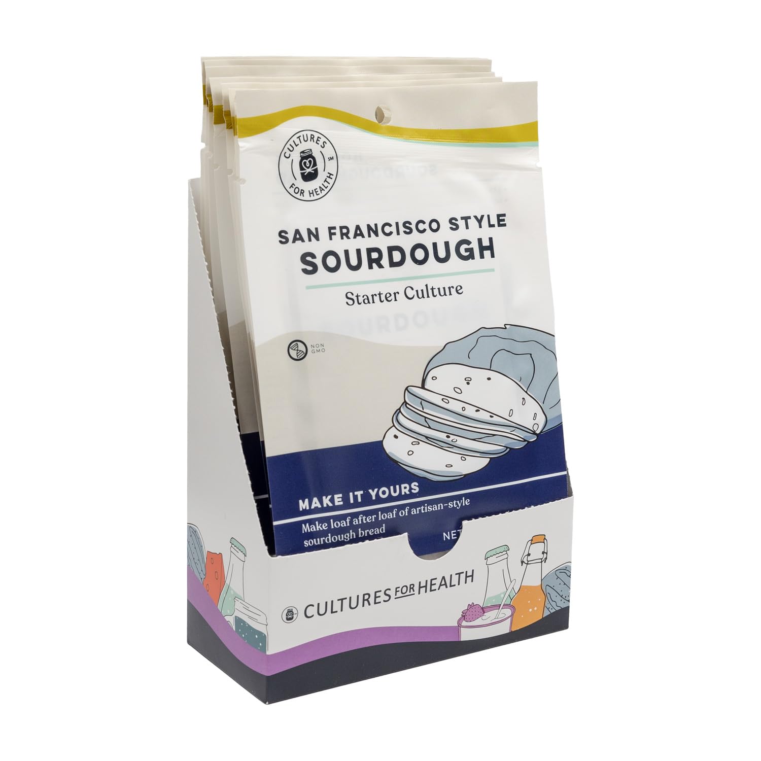 Cultures For Health Sourdough Starter, Heirloom Style Dehydrated Culture, 0.19 Ounce (Pack of 8)