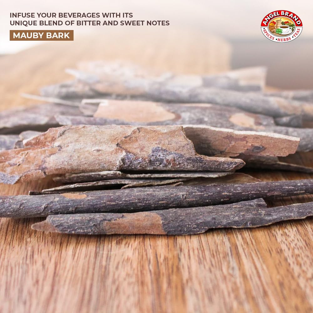 "Angel Brand Mauby Bark – 0.75 Oz Pouch Pack Of 3 – Authentic Mauby Bark For Tea, Infusions, And Traditional Beverages."