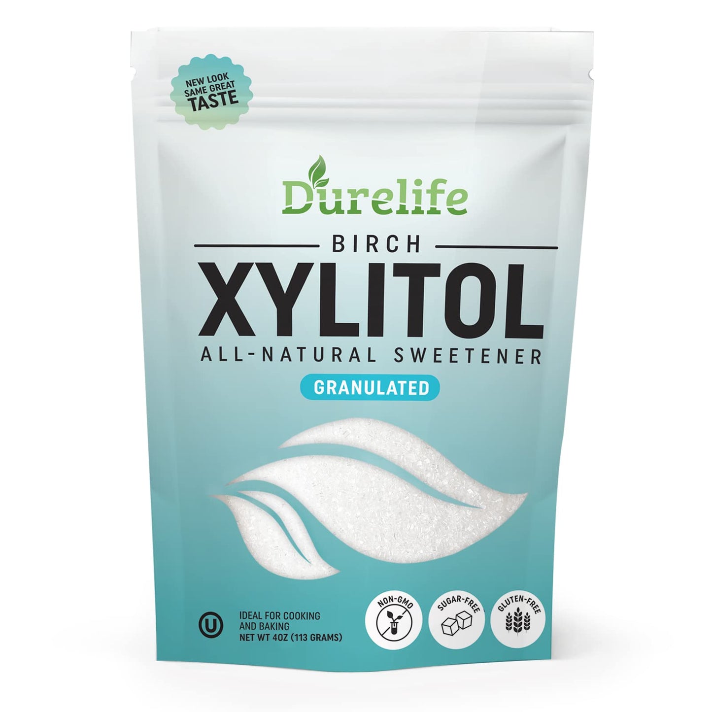 DureLife Xylitol Sugar Substitute, 100% Pure Birch, Non-GMO, Gluten-Free, 4 Ounce Sample Size