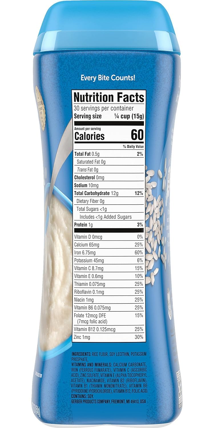 Gerber Baby Cereal, Rice, 16 Ounce