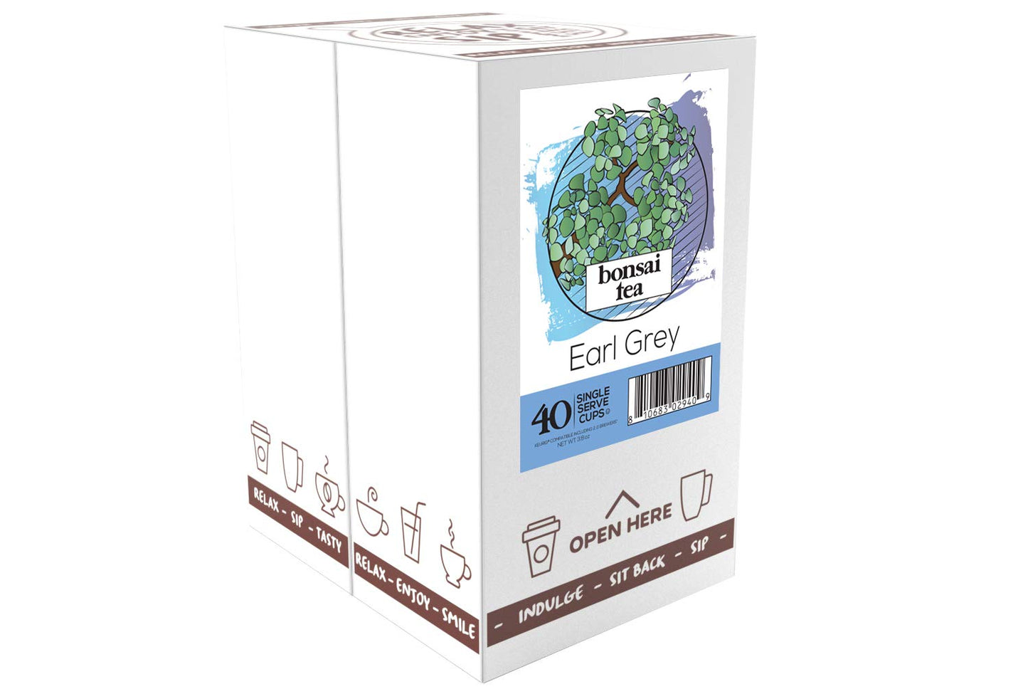 Bonsai Tea Co. Earl Grey Tea Pods, 40 Count, Compatible with K Cup malt-inspired, Sweet Bergamot Flavor