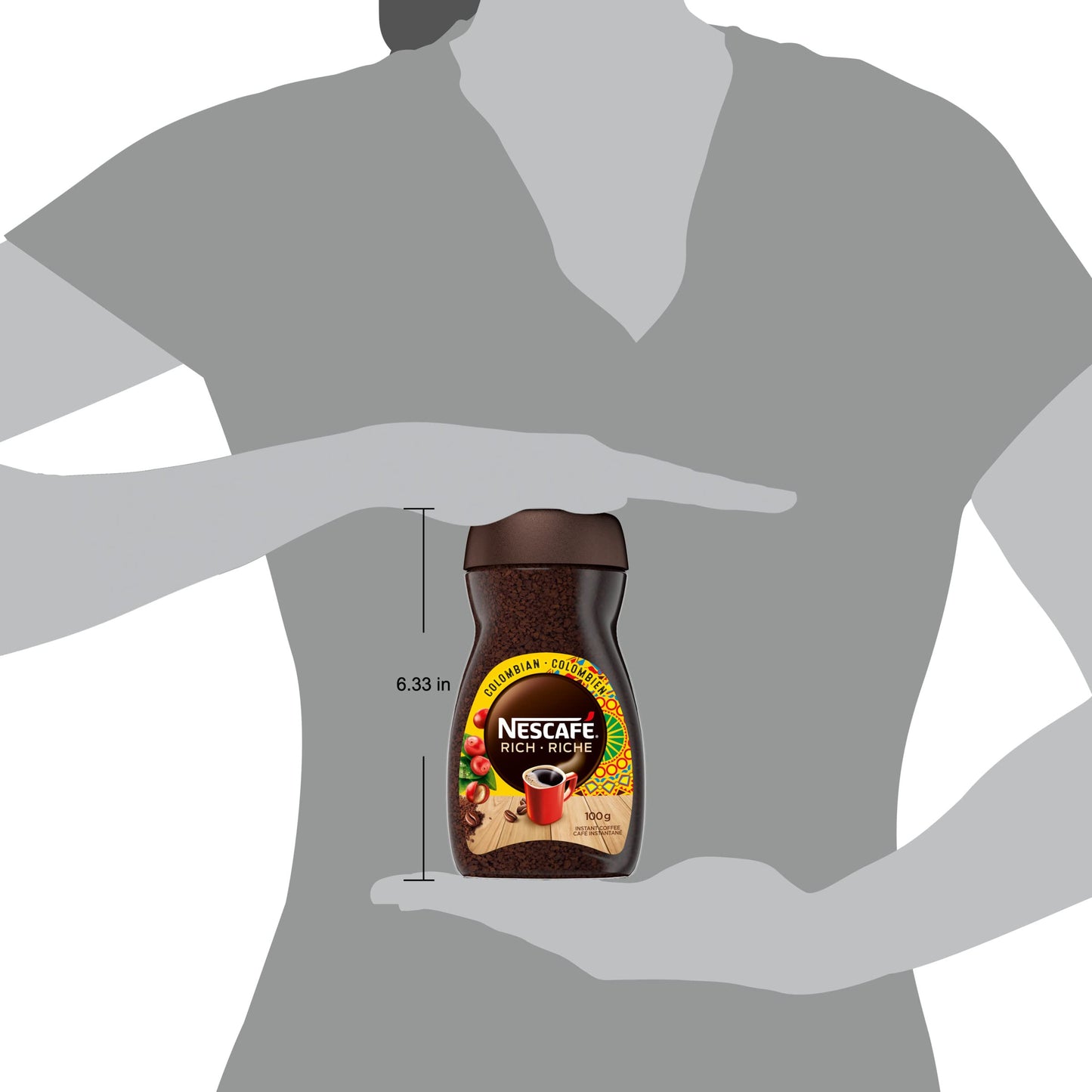Nescafe, Rich Colombian, Instant Coffee, 100G/3.5Oz., Jar, {Imported From Canada}