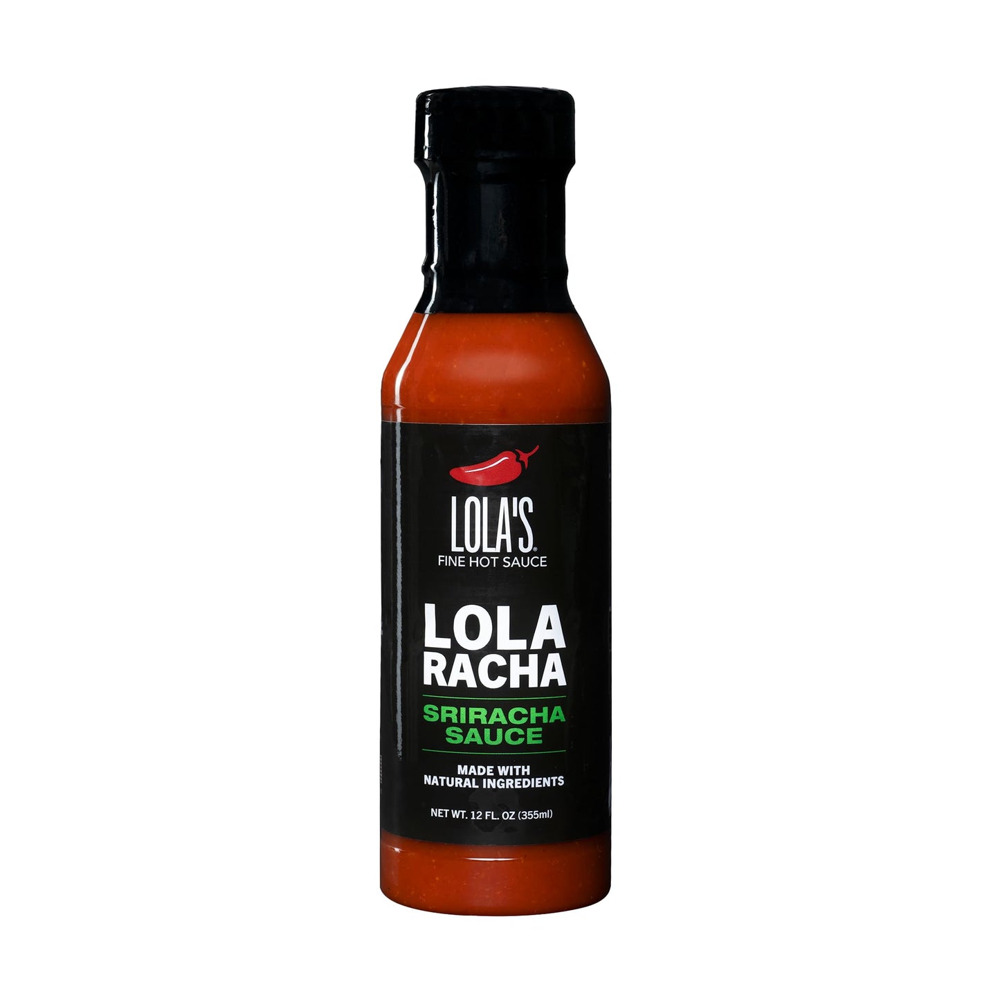 Lolas Racha Sriracha Sauce | Gluten-Free, Low Sodium | All Natural Ingredients | 12 Fl Oz