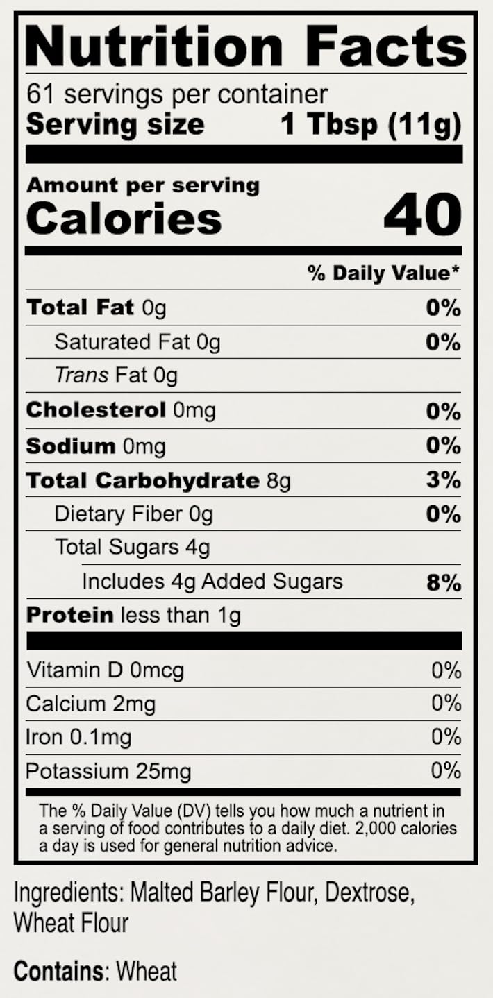 Anthonys Diastatic Dry Malt Powder, 1.5 lb, Made in the USA, Diastatic, Malted Barley Flour