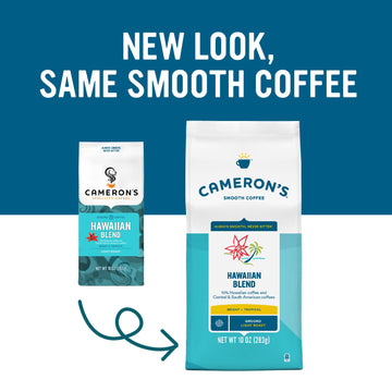 Cameron'S Coffee Roasted Ground Coffee Bag, Hawaiian Blend, Package May Vary,10 Ounce