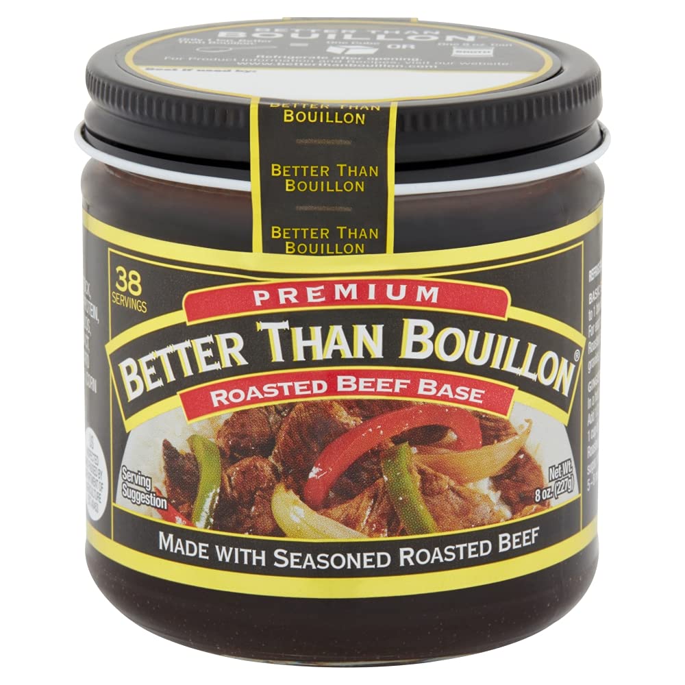 Better Than Bouillon Enhanced Roasted Beef Base, Made With Seasoned Roasted Beef, Blendable Base For Added Flavor, 38 Servings Per Jar, 8 Ounce Jar (Pack Of 2)