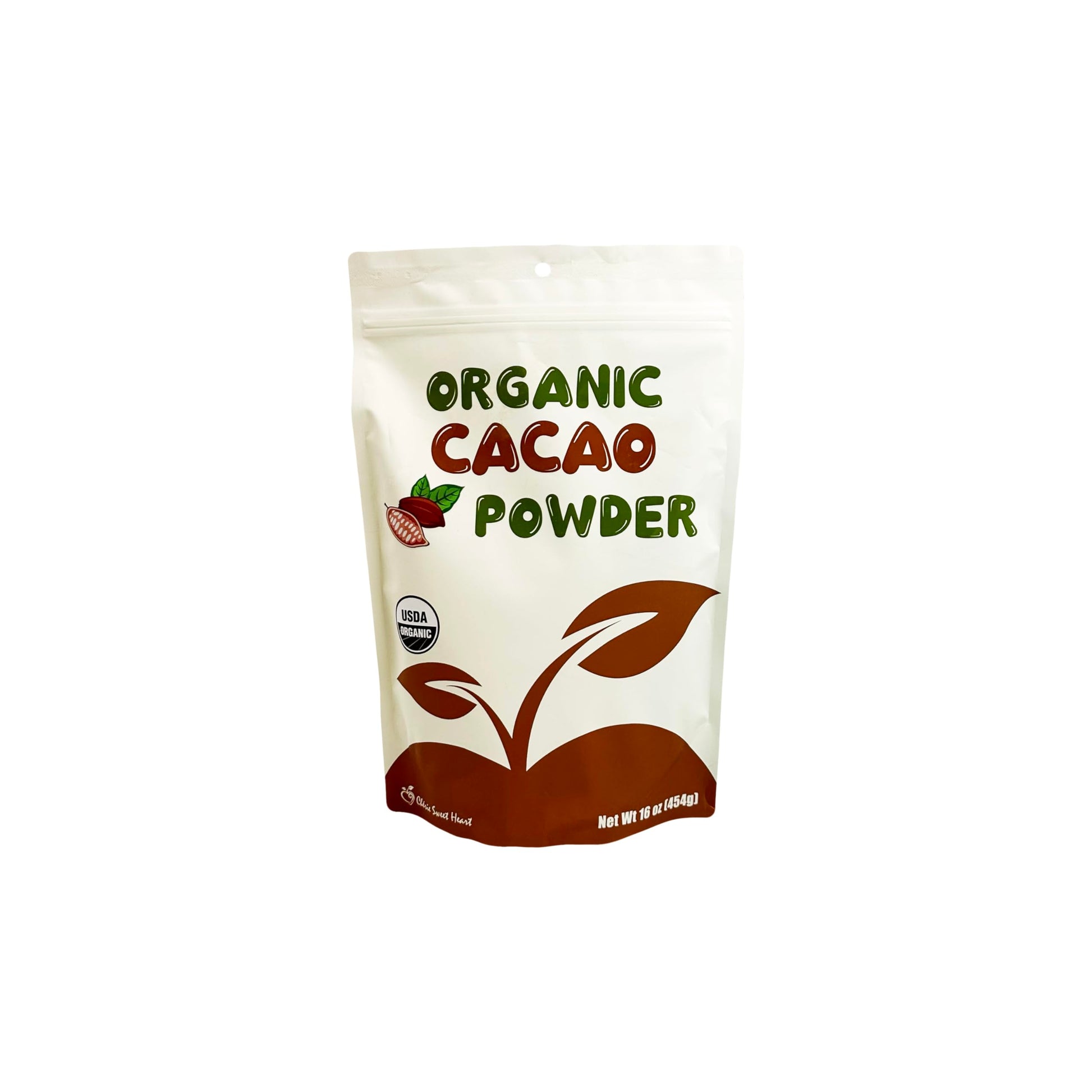 Cherie Sweet Heart Cacao Powder (16 Ounces / 1 Pound) Cocoa Chocolate Substitute, Certified Organic, Sugar-Free, Keto, Vegan & N