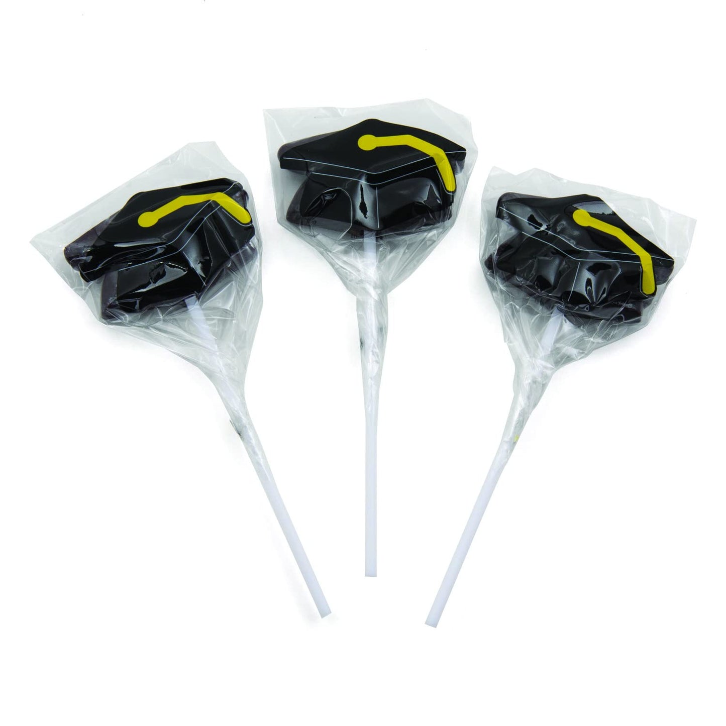 Grad Mortarboard Hat Suckrs Black - 12PC