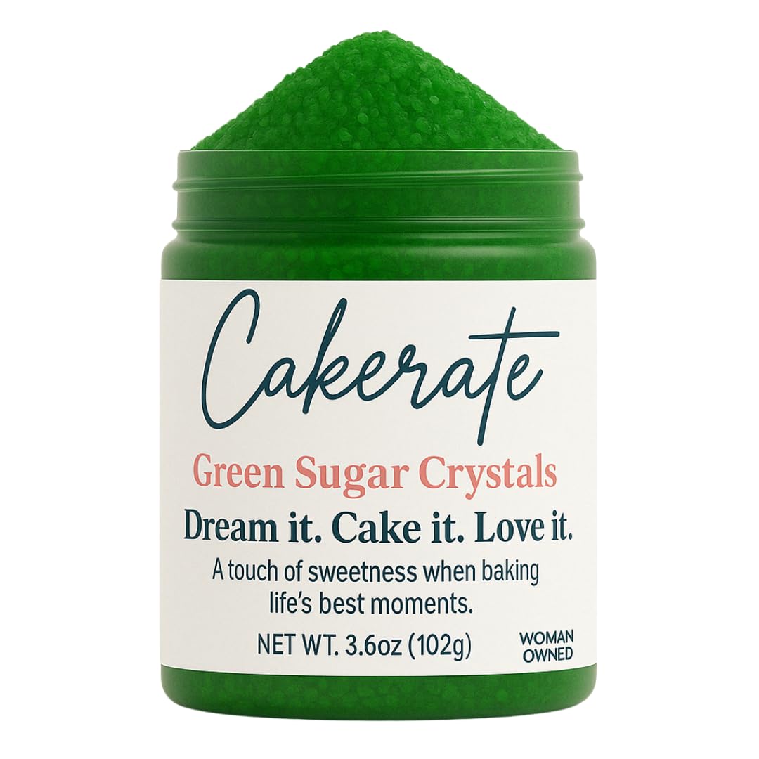 Wholesale Sugar Flowers Green Sugar Crystals - 3.6 oz, Ideal for Cakes, Cookies & Desserts, Adds Crunch & Shine