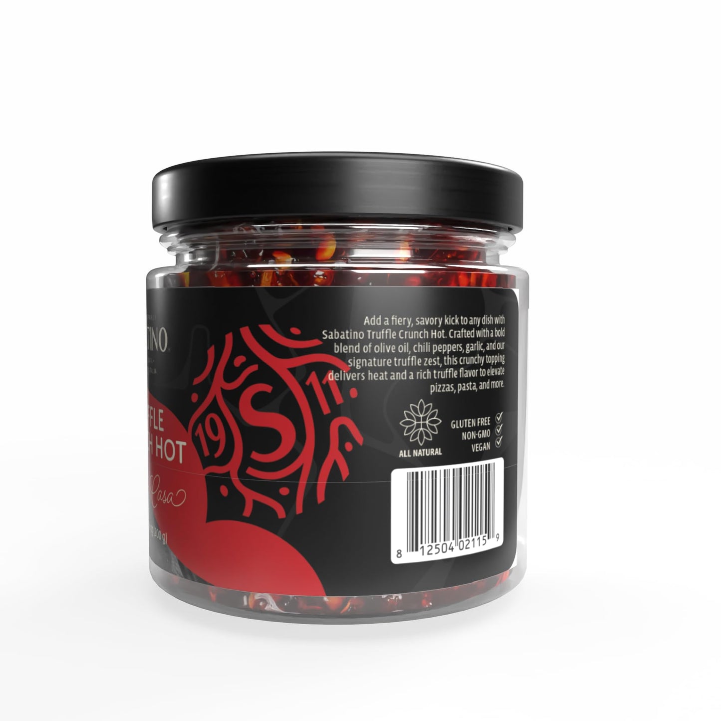 New Sabatino Truffle Crunch Hot, Premium Chili Crisp With Truffle, Made With Olive Oil, Crunchy Onion, Garlic And Real Truffle,