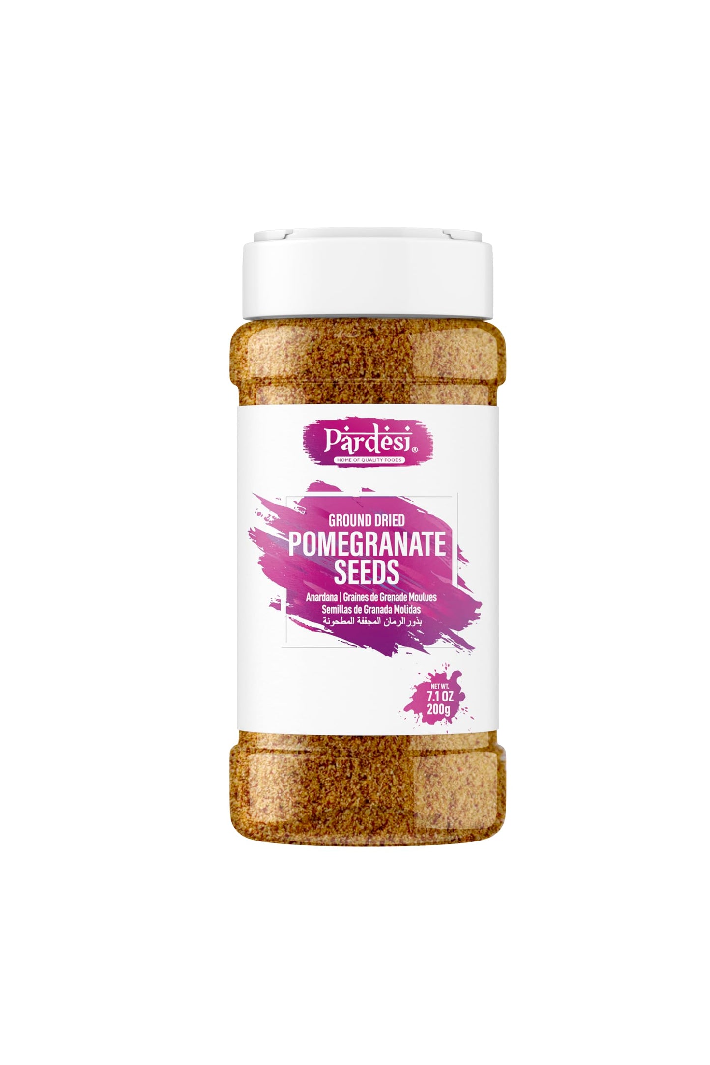 Pardesi Pomegranate Powder - Dried Seeds Ground - 200g - Authentic Indian Spice, Sustainable Sourced, Hand-Selected - Perfect fo