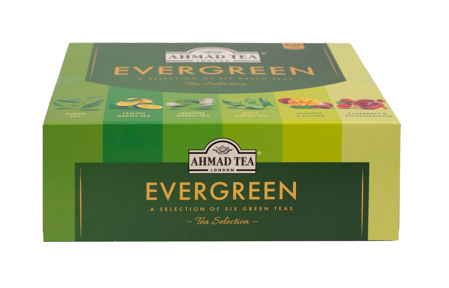 Ahmad Tea Green Tea, Evergreen S , 60 Foil Teabags, Caffeinated, Sugar-Free, Model 113