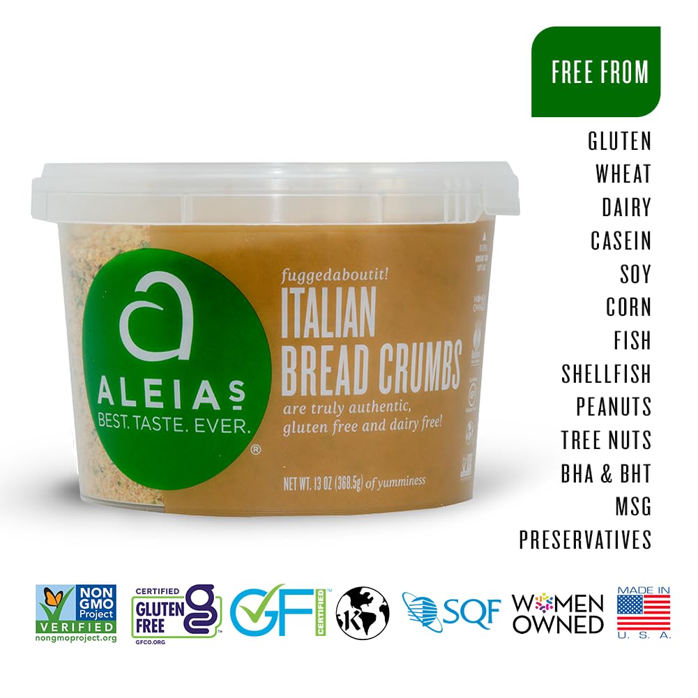 Aleias Gluten-Free Italian Bread Crumb, 13 Ounce -- 12 Per Case.