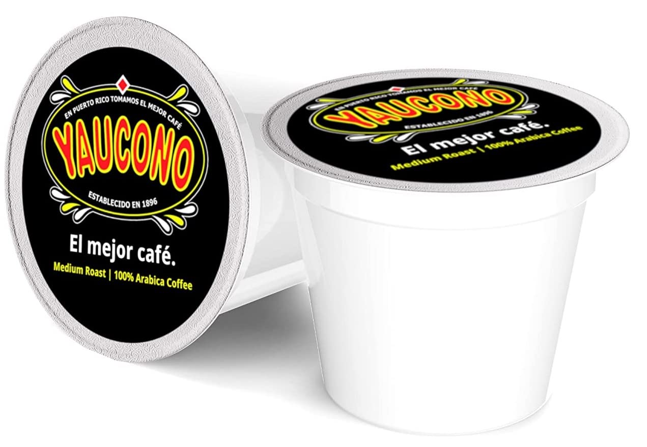 Yaucono Ground Medium Roast Arabica Coffee Pods, 72 Count, Compatible with Keurig K Cup Brewers