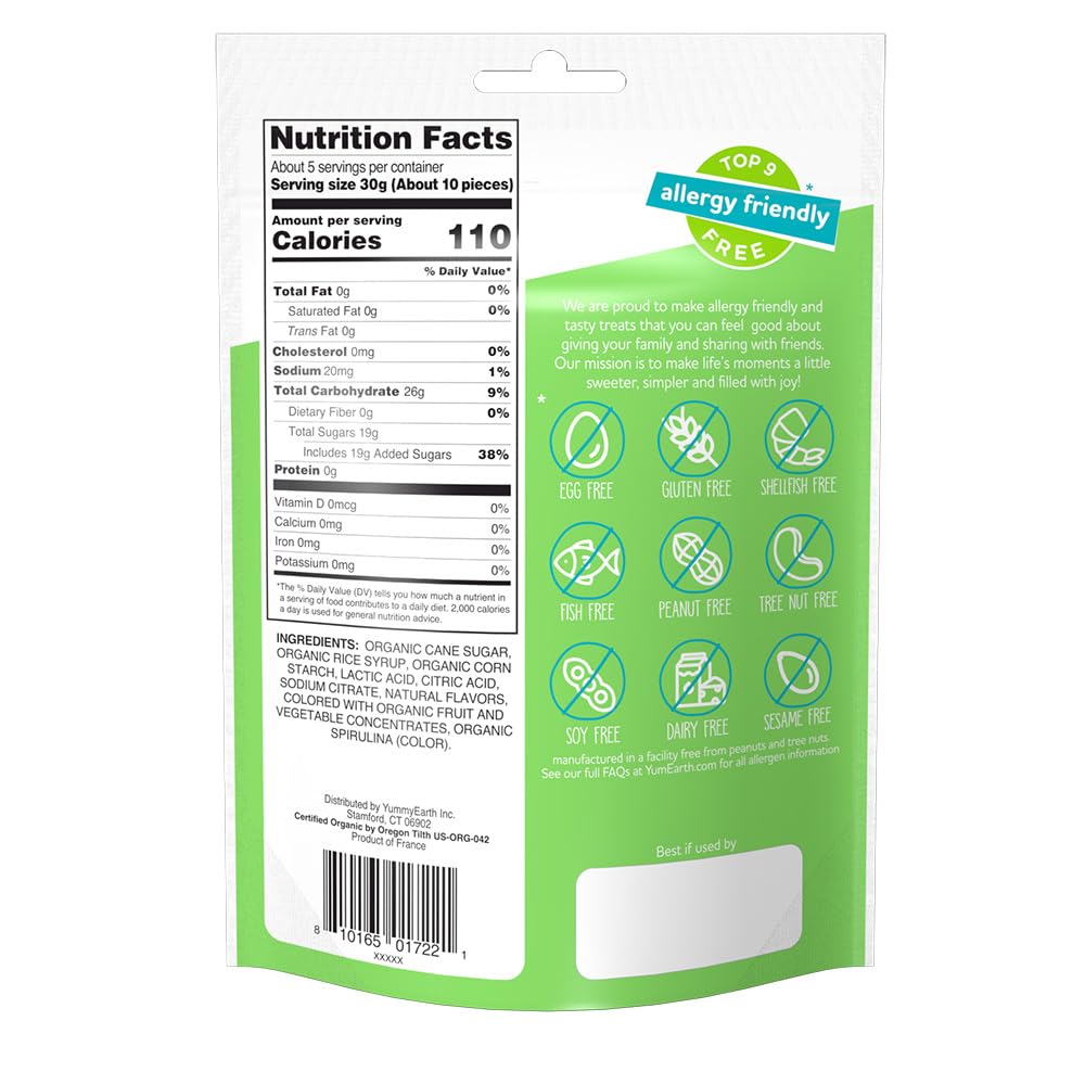 Yumearth Organic Sour Littles Soft Chewy Candy, Vegan Friendly, Usda Certified Organic, Gluten Free & Non-Gmo, 5 Ounce (Pack Of