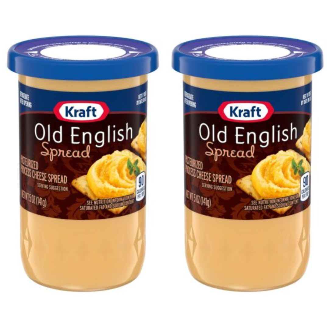 Old English Cheese Spread  Sharp Cheddar Cheese  Extra Sharp Cheddar Cheese  2 Pack of 5 oz Jars - Authentic Aged Cheddar Flavor Bundled with The Sweet Lyfe Fridge Magnet