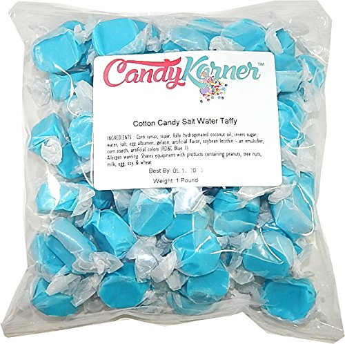 Salt Water Taffy Cotton Candy Flavored 1 Pound (16 Oz)