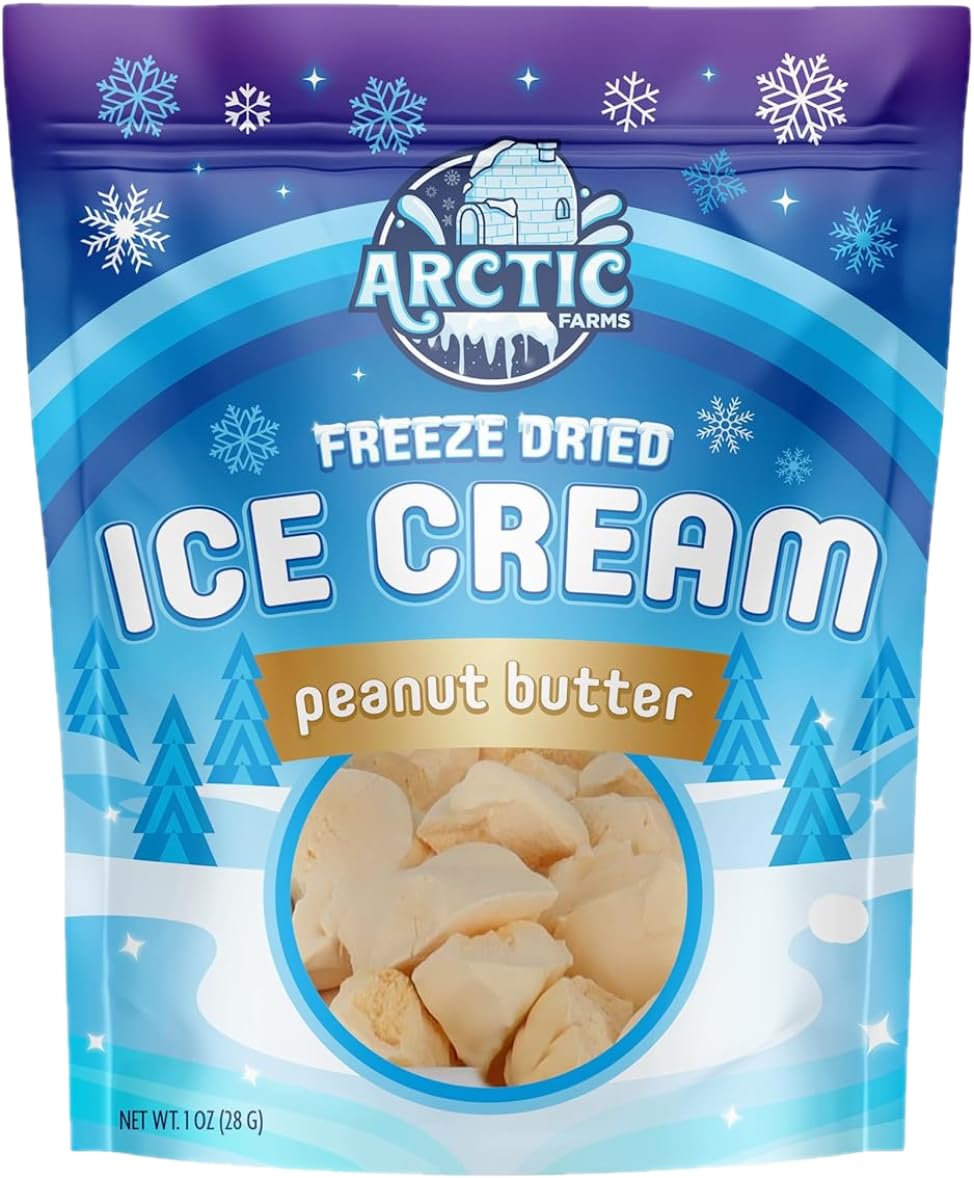 Arctic Farms Freeze Dried Ice Cream, Peanut Butter Flavor, 1 Ounce