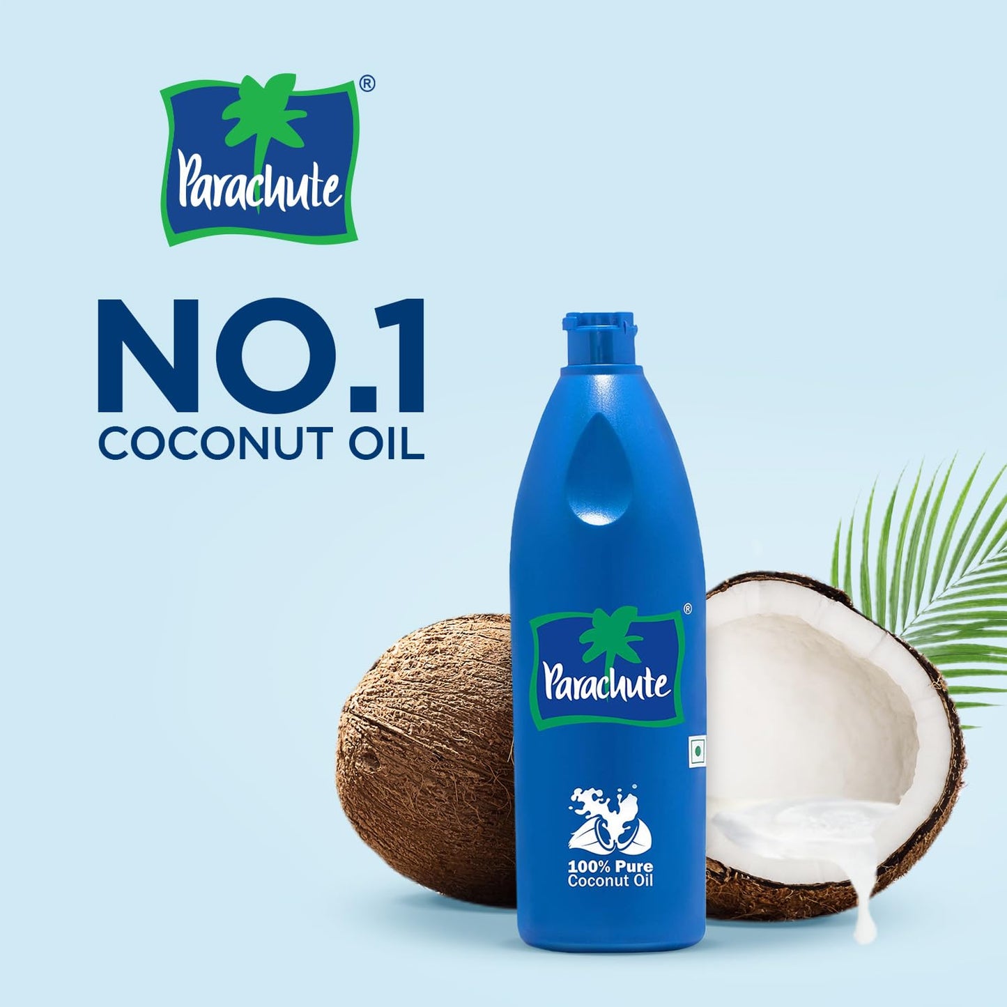 Parachute Coconut Oil 100% Pure & Natural Unrefined 23.9 Fl Oz Pack of 4
