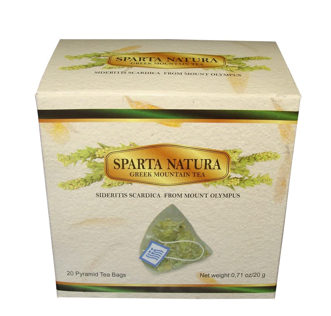 Sparta Natura Organic Greek Mountain Tea  Pyramid Tea Bags  Authentic  Quick And Easy