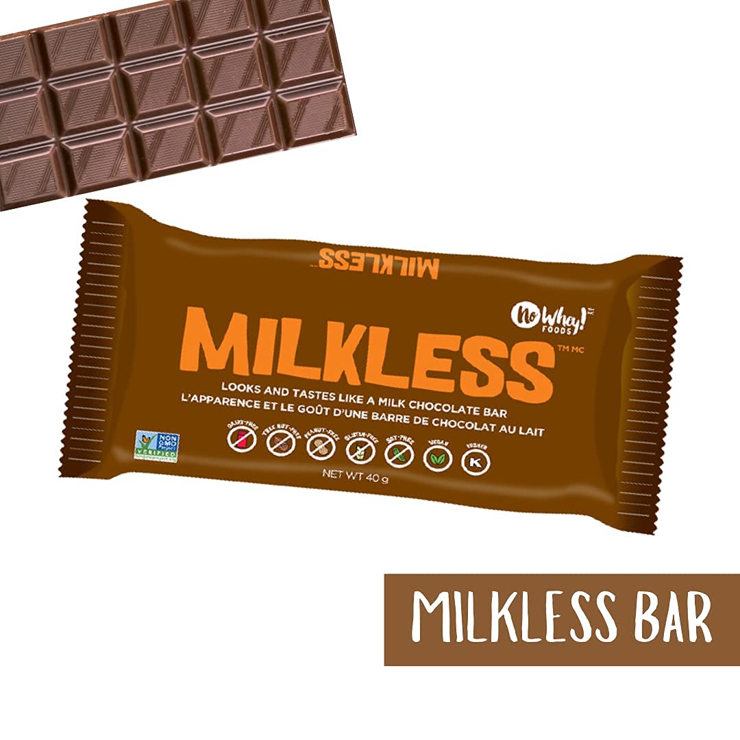 Vegan/Allergy Friendly Chocolate Candy Four Pack Sampler (Milkless bar, Choco No Nos, Peanot Cups, No Whey Bar) | Dairy Free, N