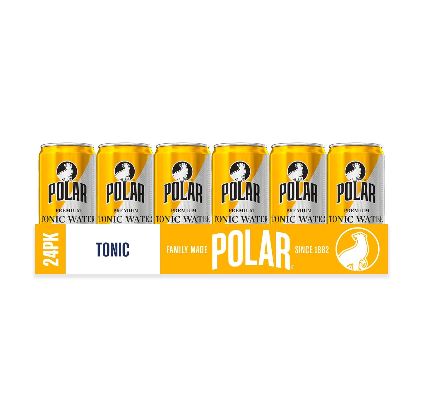 POLAR Tonic Water, 7.5oz, Pack of 24, Refreshing Soft Drink