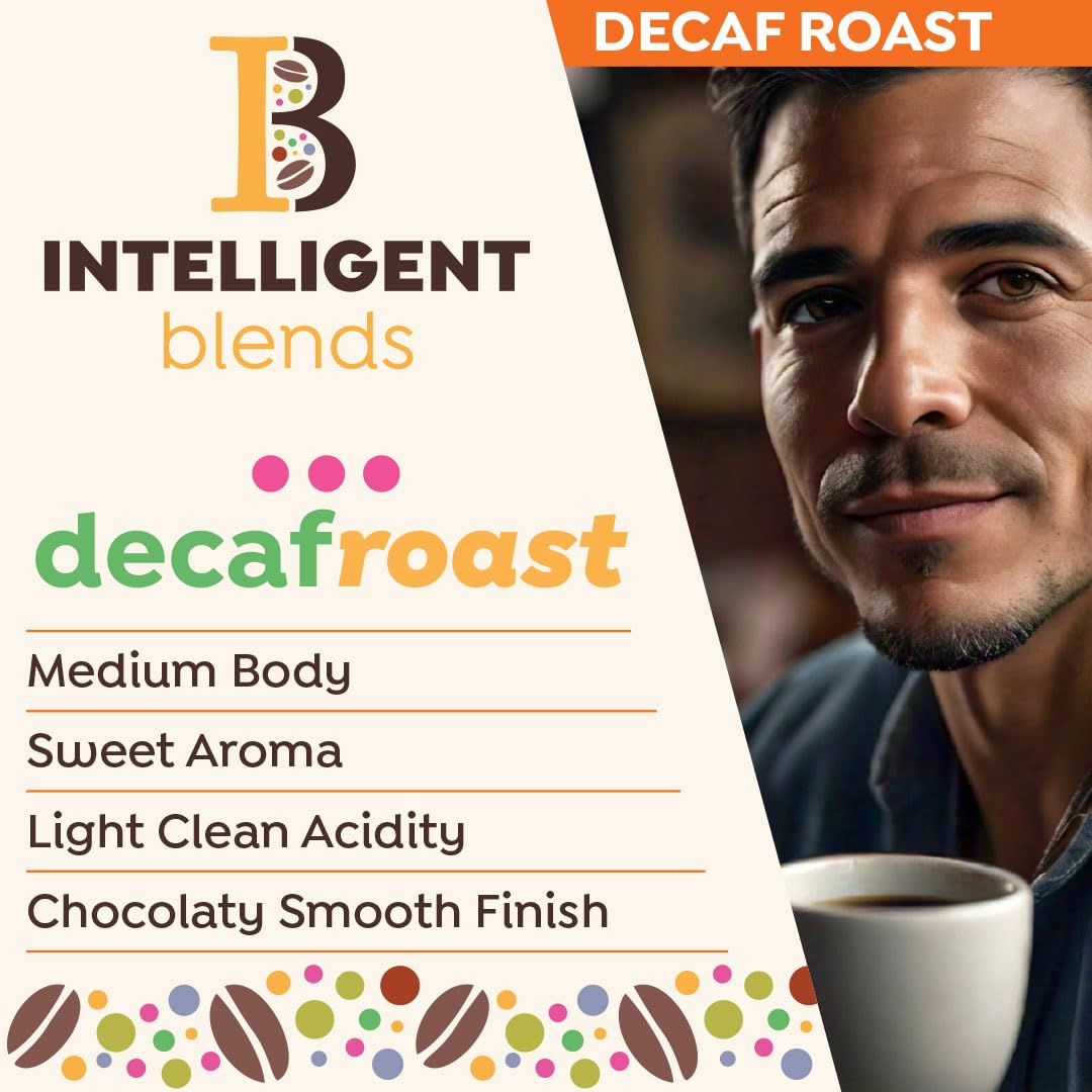 Intelligent Blends Dark Roast Decaf Coffee Pods, 100Ct. Solar Energy Produced Recyclable Single Serve Swiss Water Processed Deca