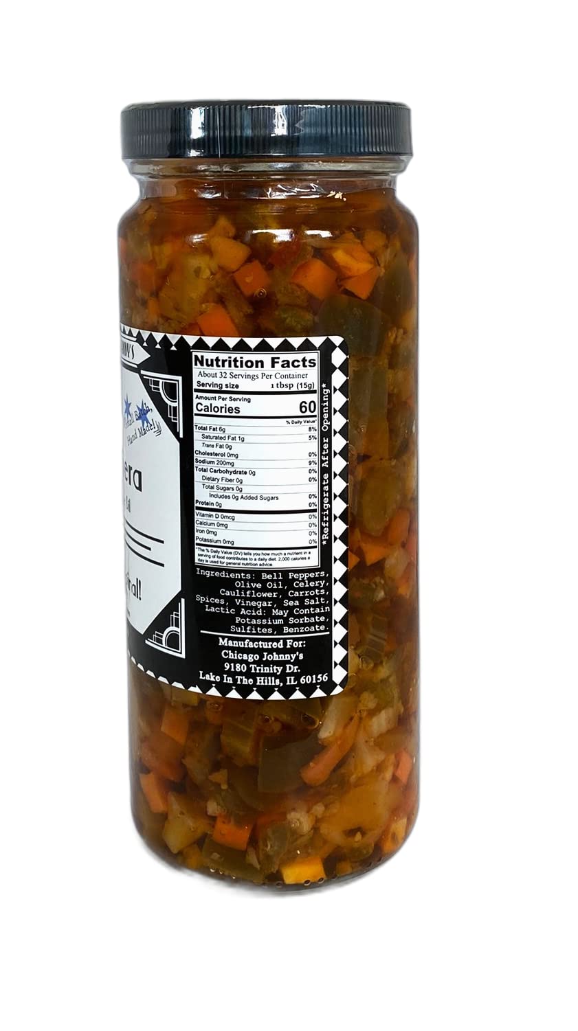 Gourmet Mild Giardiniera Hand Made In Olive Oil