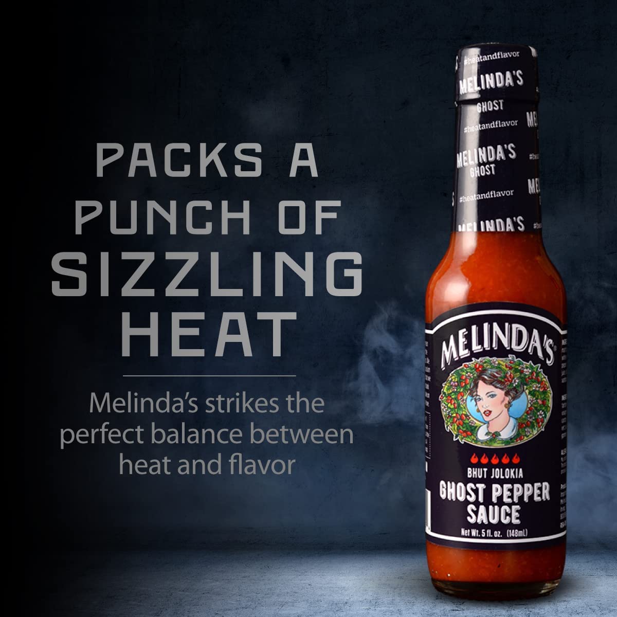 Melindas Ghost Pepper Hot Sauce - Gourmet Extra Spicy - 5oz, 3 Pack - Made with Fresh Ingredients