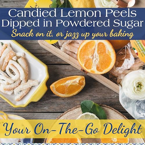 Perle di Sole Candied Lemon Peels — Italian Confection (3.5 oz / 100g)