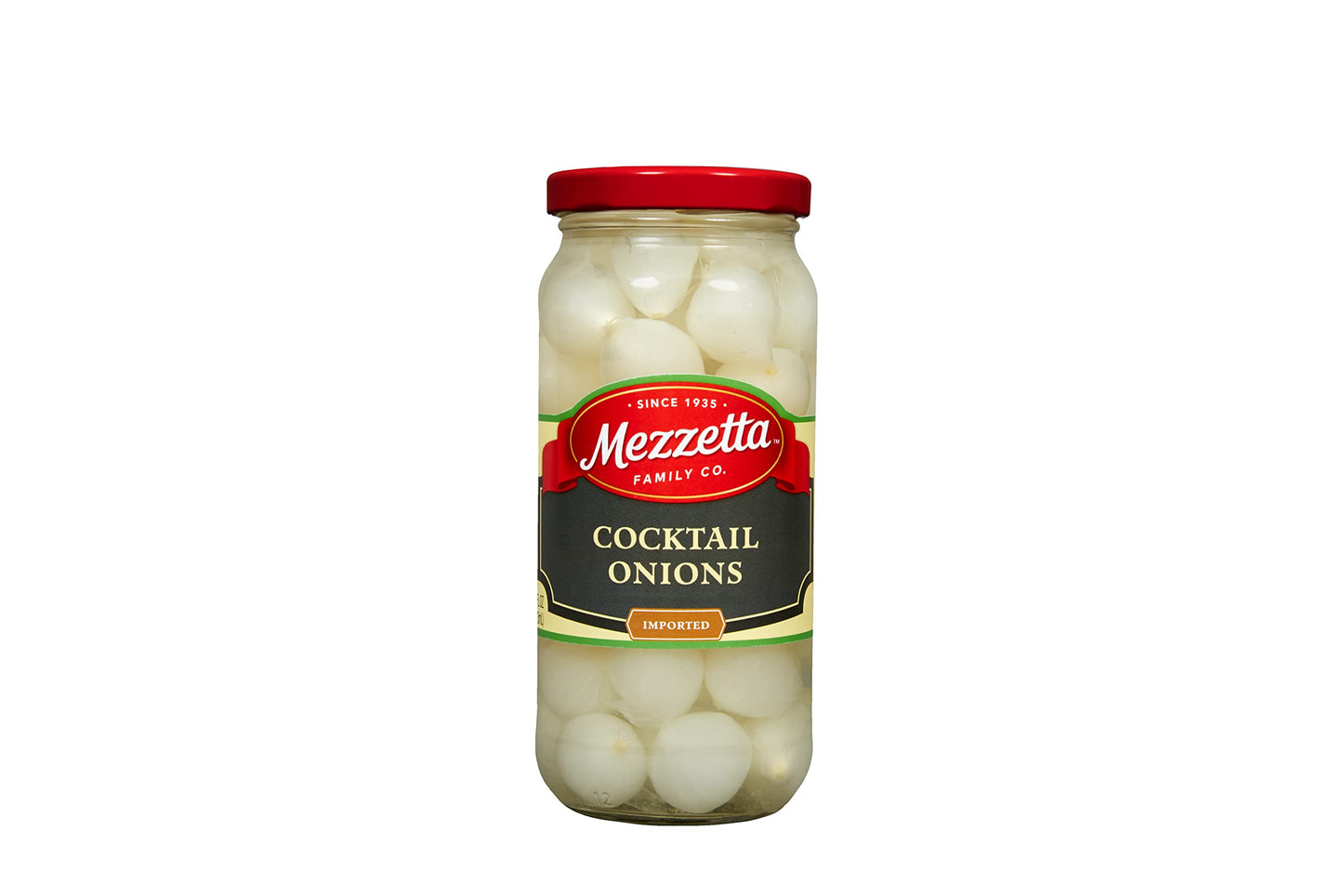 Mezzetta Cocktail Onions - Perfect Pickled Onions For Martinis & Antipasto - Tender & Flavorful - Includes Distilled Vinegar & Sea Salt - Ideal For Grilled Fish & More - 16 Oz Jar - Pack Of 6