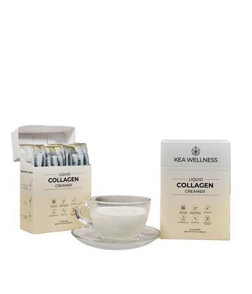 Kea Wellness Liquid Collagen Coffee Creamer – Bovine & Marine Peptides, 1.41 Fl Oz (Pack of 12), White