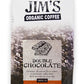 Jims Organic Coffee Double Chocolate Ground Light Roast 12oz - 100% Arabica, USDA Organic, Ethically Sourced
