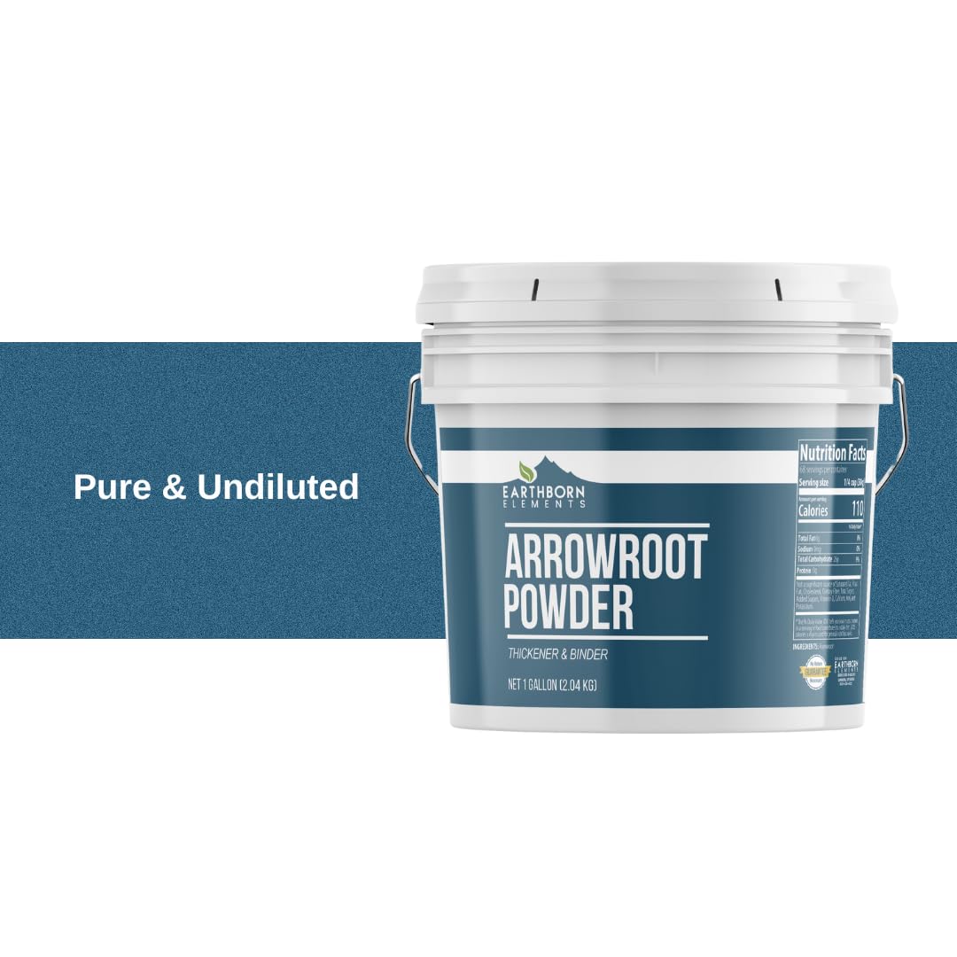 Earthborn Elements Arrowroot Powder 1 Gallon, Thickener & Binder, Corn Starch Alternative