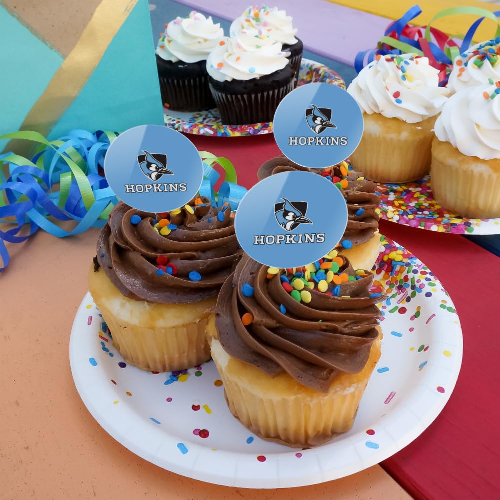 GRAPHICS & MORE Johns Hopkins University Cupcake Picks Set of 6 - Acrylic