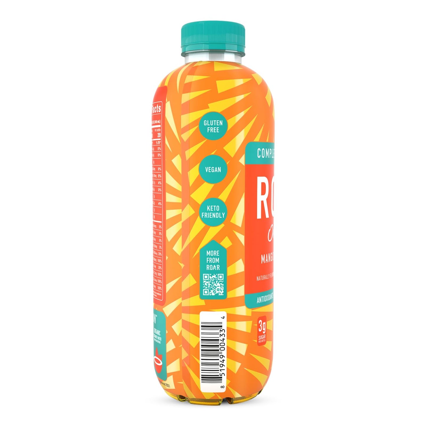 Roar Organic Electrolyte Infusions - Usda Organic - Mango Clementine - With Antioxidants, B Vitamins, Low-Calorie, Low-Sugar, Low-Carb, Coconut Water Infused Beverage 18 Fl Oz (Pack Of 12)