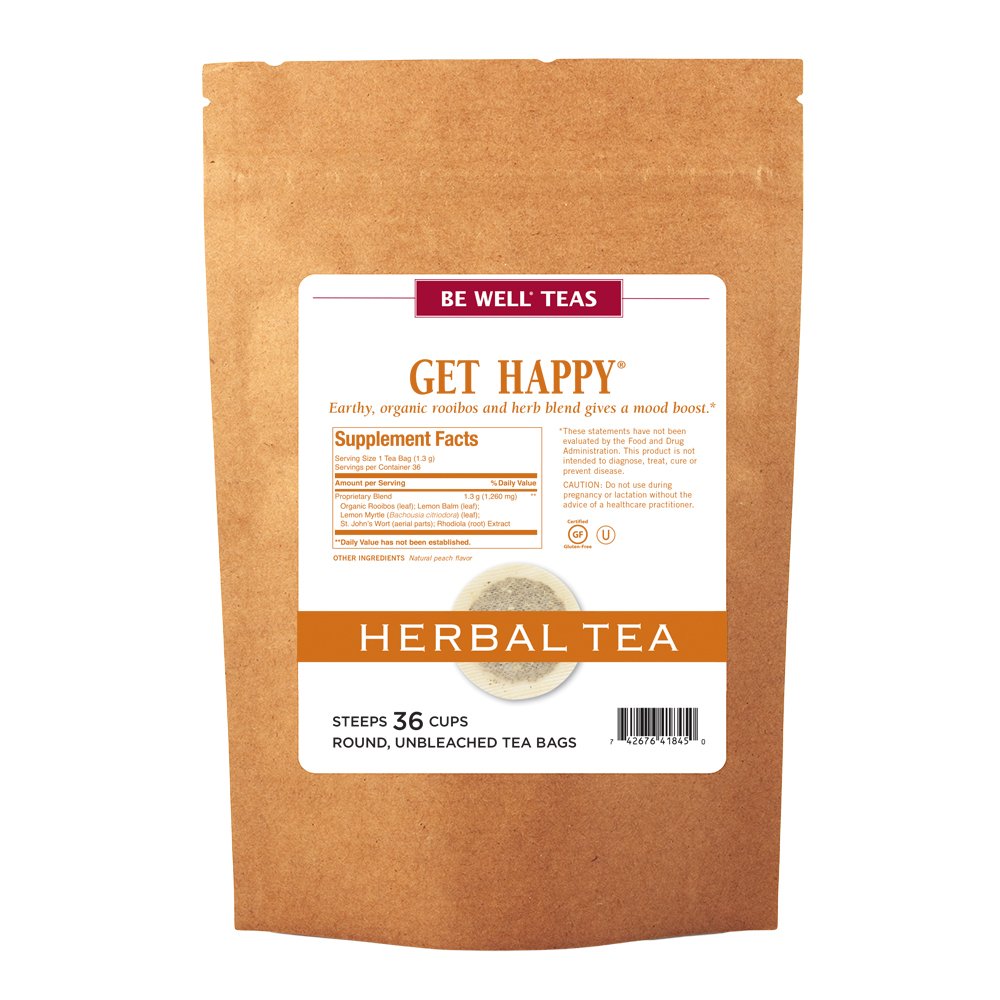 The Republic of Tea Be Well Teas No. 13 Herbal Tea, Get Happy, 36 Count Refill Pack