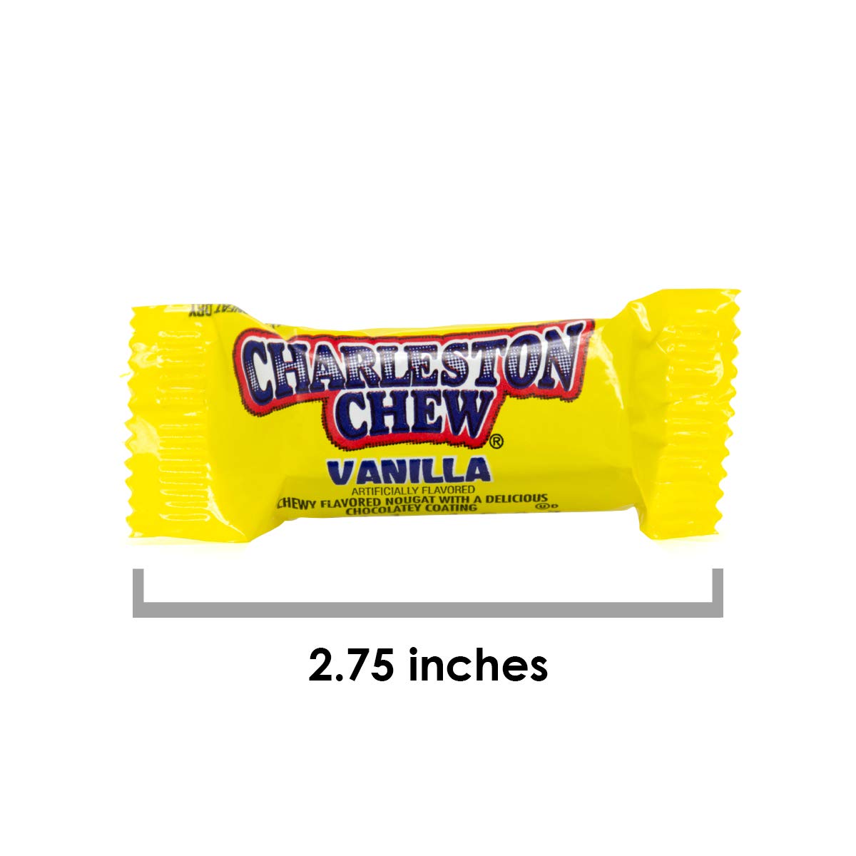 Charleston Chew Vanilla Flavor Candy Bars, 120 Count, 0.25 Oz Each, Brown