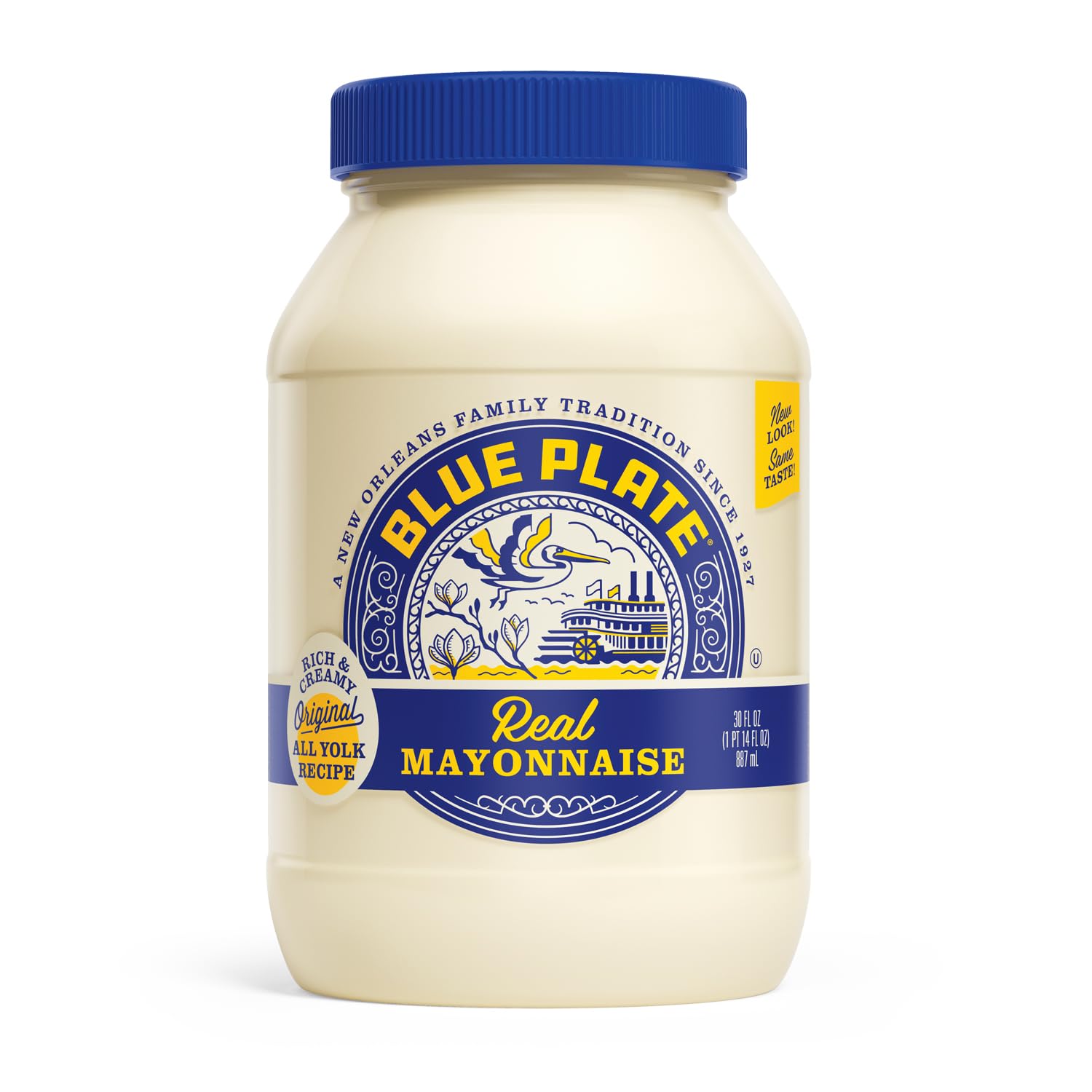 Blue Plate Real Mayonnaise, 30-Ounce Jar, Homestyle Mayo For Chicken Salad To Deviled Eggs