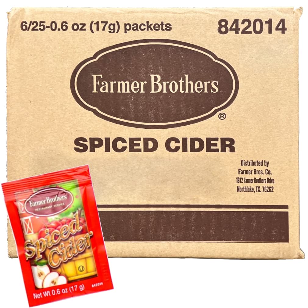 Farmer Brothers Instant Apple Spiced Fruit Beverage Case  25 Count (Pack Of 6)