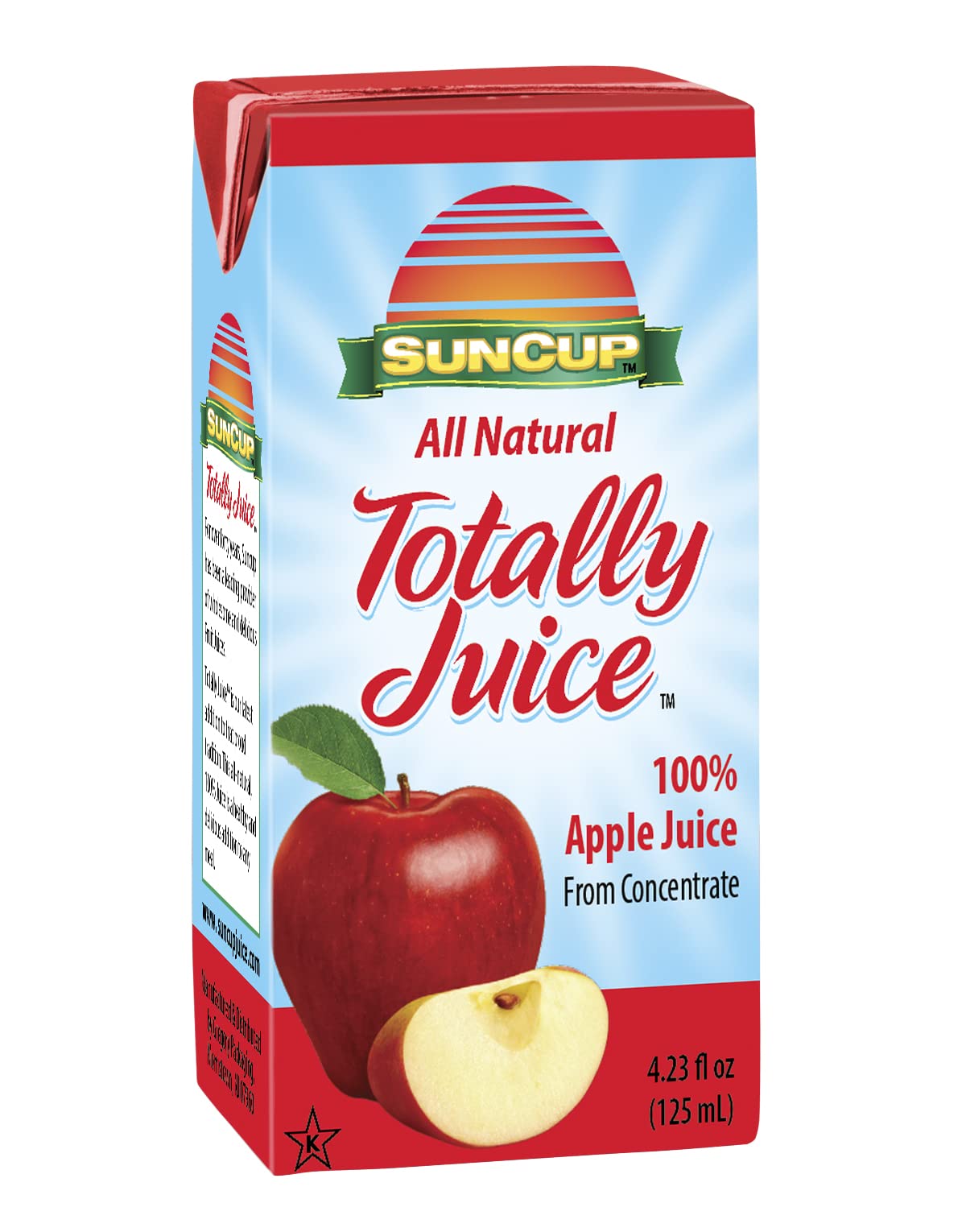 SunCup Totally Juice - 40 Pack / 4.23 oz Juice Box w/Straw (100% Apple Juice)